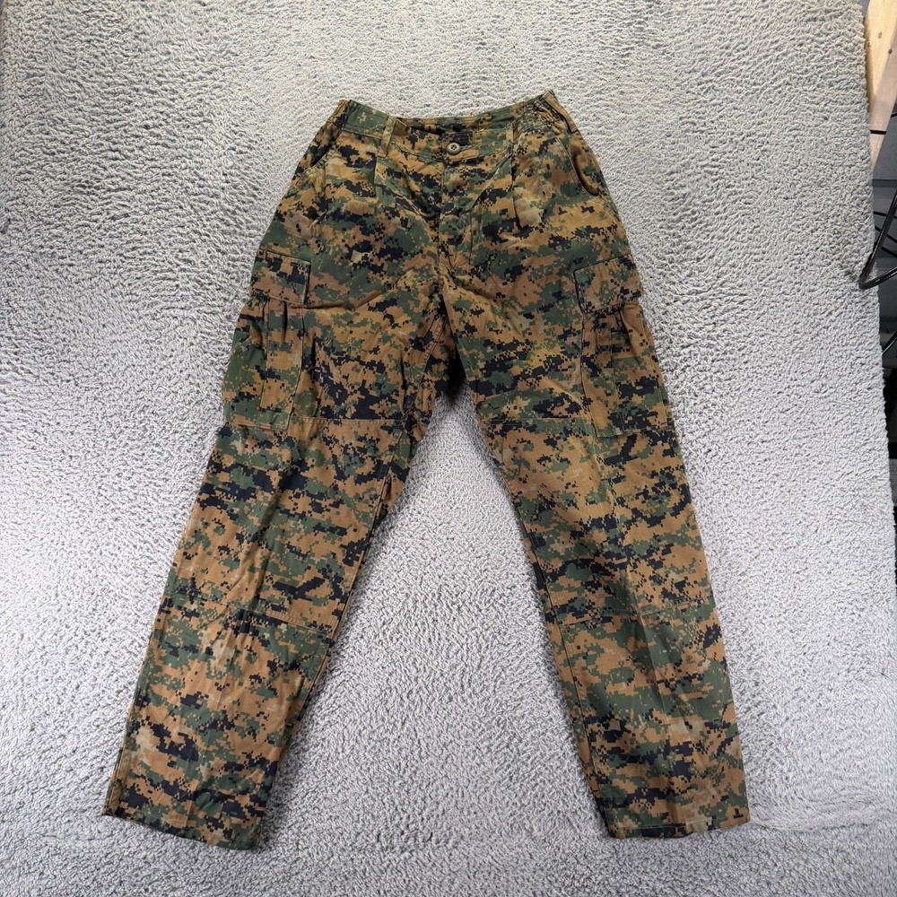 USMC Pant Mens S(26x31) Brown Cargo Straight Camouflage Utility Combat Uniform